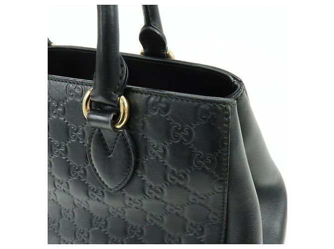 Borsa 2Way GUCCI Guccissima in pelle Borsa a mano e a tracolla Nera 453704 - vista 17