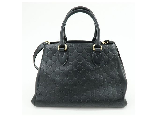 Borsa 2Way GUCCI Guccissima in pelle Borsa a mano e a tracolla Nera 453704 - vista 2