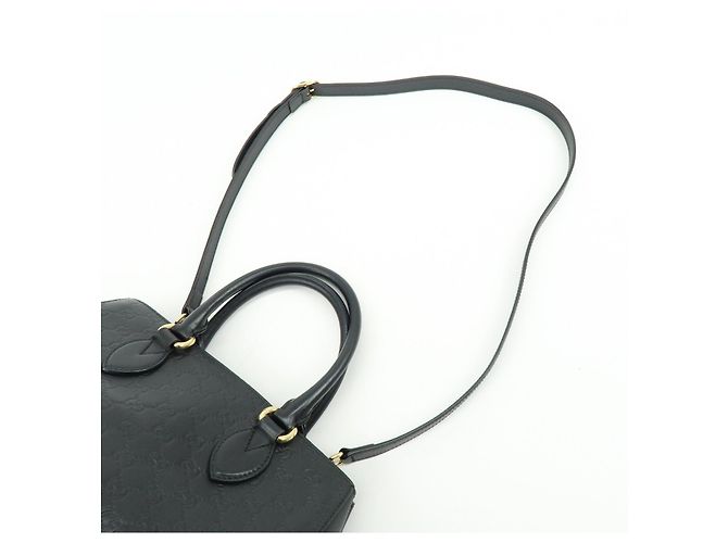Borsa 2Way GUCCI Guccissima in pelle Borsa a mano e a tracolla Nera 453704 - vista 6