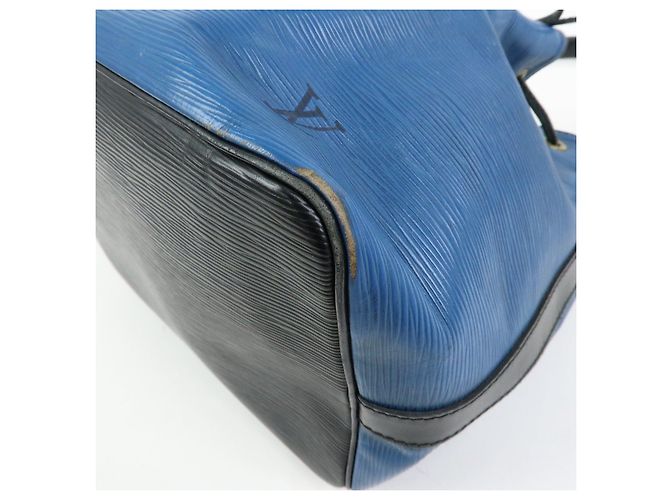 Borsa a tracolla Louis Vuitton Epi Petit Noe Bi-color Noir Blue Ｍ44152 - vista 13