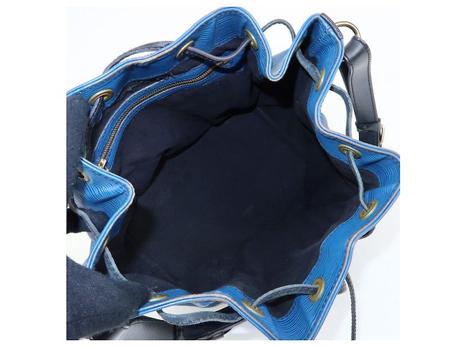 Borsa a tracolla Louis Vuitton Epi Petit Noe Bi-color Noir Blue Ｍ44152 - vista 19