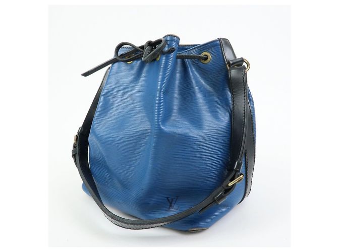 Borsa a tracolla Louis Vuitton Epi Petit Noe Bi-color Noir Blue Ｍ44152 - vista 3