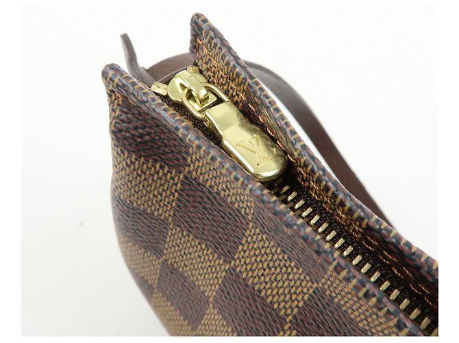 Louis Vuitton Damier Trousse Makeup Accessory Pouch Brown N51982 - vista 18