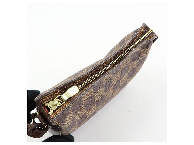 Louis Vuitton Damier Trousse Makeup Accessory Pouch Brown N51982 - vista 19
