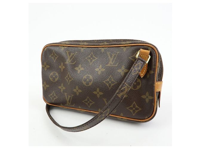 Borsa Louis Vuitton Monogram Pochette Marly Bandouliere Brown M51828 - vista 3