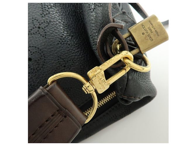 Louis Vuitton Monogram Mahina Selene MM 2Way Hand Bag Noir M93987 - vista 11