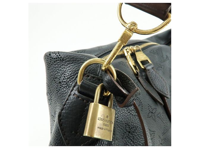 Louis Vuitton Monogram Mahina Selene MM 2Way Hand Bag Noir M93987 - vista 12