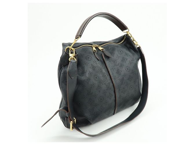 Louis Vuitton Monogram Mahina Selene MM 2Way Hand Bag Noir M93987 - vista 4