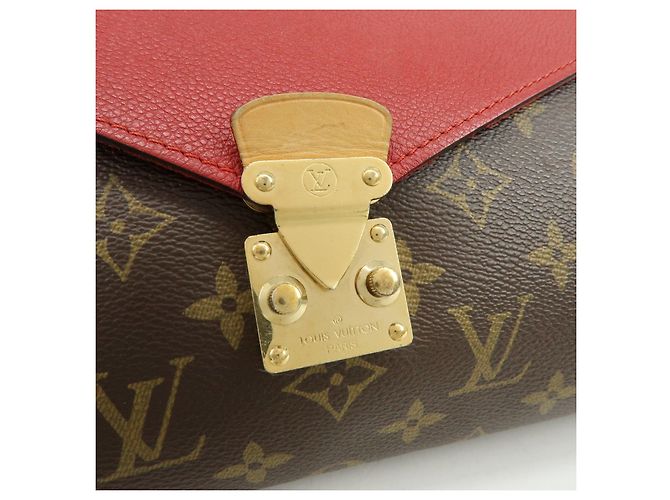 Borsa a mano Louis Vuitton Monogram Pallas Chain Brown Red M41201 - vista 17