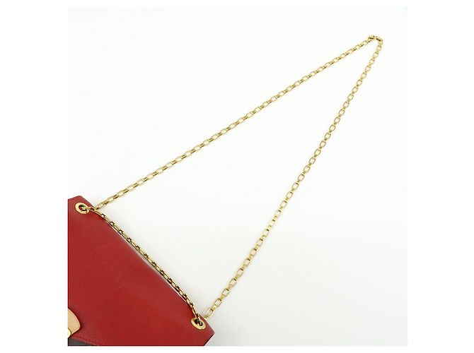 Borsa a mano Louis Vuitton Monogram Pallas Chain Brown Red M41201 - vista 6