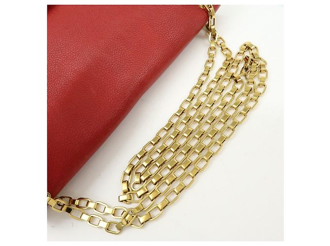 Borsa a mano Louis Vuitton Monogram Pallas Chain Brown Red M41201 - vista 7