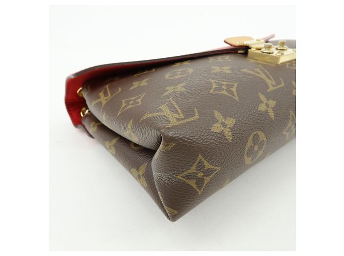 Borsa a mano Louis Vuitton Monogram Pallas Chain Brown Red M41201 - vista 8