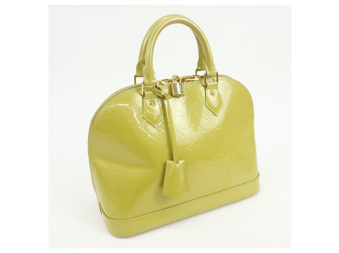 Louis Vuitton Monogram Vernis Alma PM Hand Bag Vert Impression M91615 - vista 4
