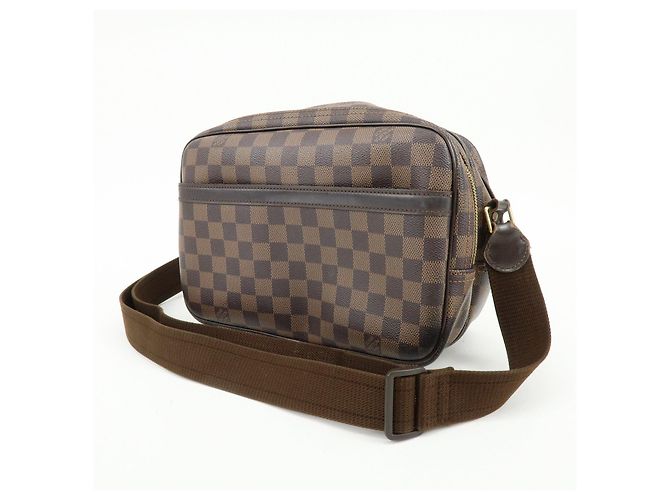 Louis Vuitton Damier Ebene Reporter PM SPO Borsa a Tracolla Marrone M45253 - vista 3