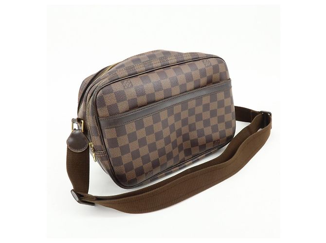 Louis Vuitton Damier Ebene Reporter PM SPO Borsa a Tracolla Marrone M45253 - vista 4