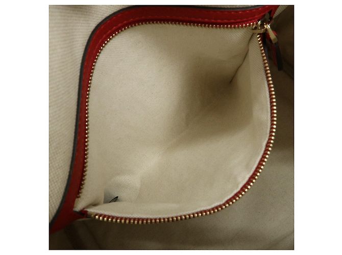 Borsa 2Way GUCCI Sherry GG Canvas Leather Boston Bag Beige Rosso 247205 - vista 22