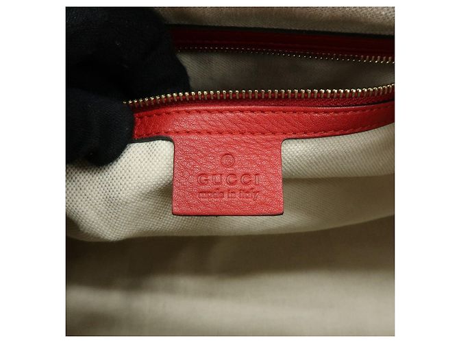 Borsa 2Way GUCCI Sherry GG Canvas Leather Boston Bag Beige Rosso 247205 - vista 23