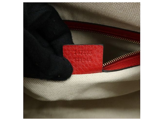 Borsa 2Way GUCCI Sherry GG Canvas Leather Boston Bag Beige Rosso 247205 - vista 24