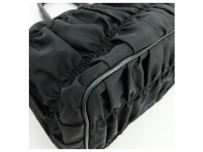 Borsa 2Way PRADA in nylon Tessuto Gaufre e pelle Nera B1788M - vista 13