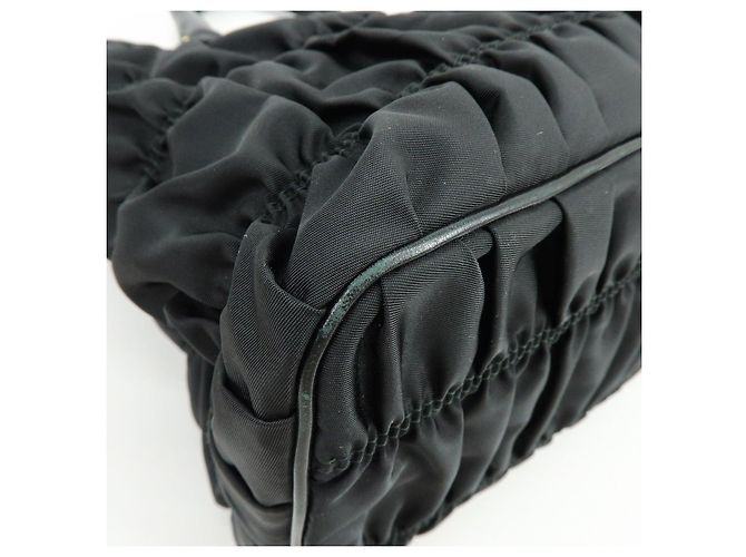 Borsa 2Way PRADA in nylon Tessuto Gaufre e pelle Nera B1788M - vista 15