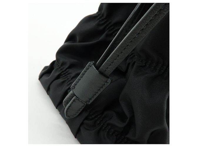 Borsa 2Way PRADA in nylon Tessuto Gaufre e pelle Nera B1788M - vista 18