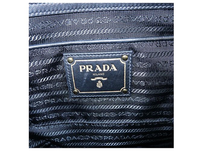 Borsa 2Way PRADA in nylon Tessuto Gaufre e pelle Nera B1788M - vista 23