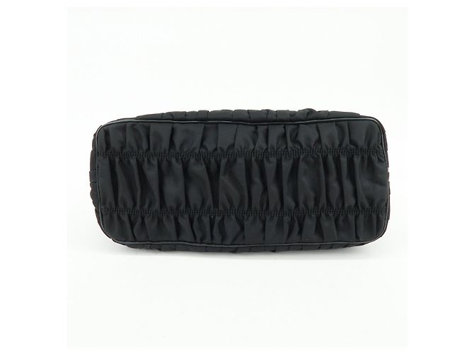Borsa 2Way PRADA in nylon Tessuto Gaufre e pelle Nera B1788M - vista 5
