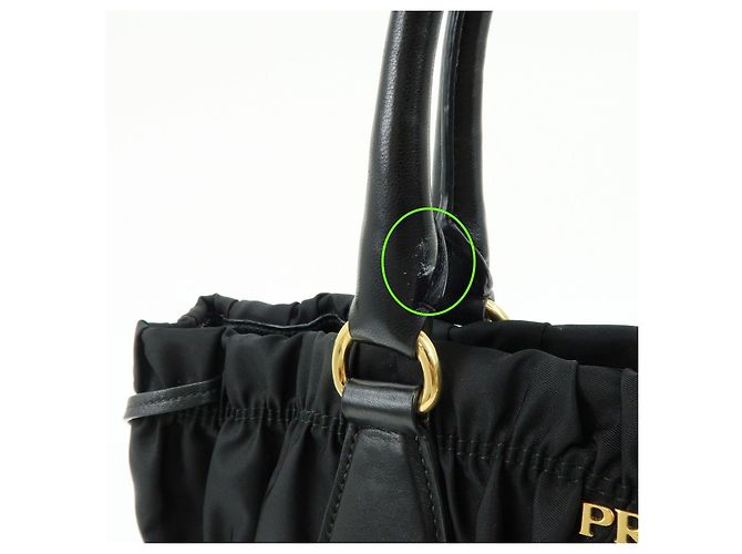 Borsa 2Way PRADA in nylon Tessuto Gaufre e pelle Nera B1788M - vista 9