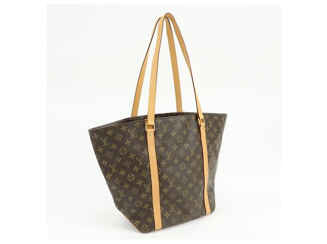 Louis Vuitton Monogram Sac Shopping Canvas Shoulder Bag Brown M51108 - vista 4