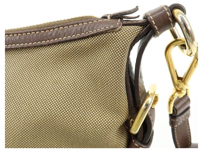 Borsa a tracolla e a spalla in pelle Jacquard con logo PRADA Marrone - vista 11