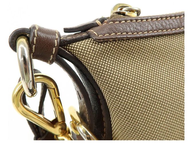 Borsa a tracolla e a spalla in pelle Jacquard con logo PRADA Marrone - vista 12
