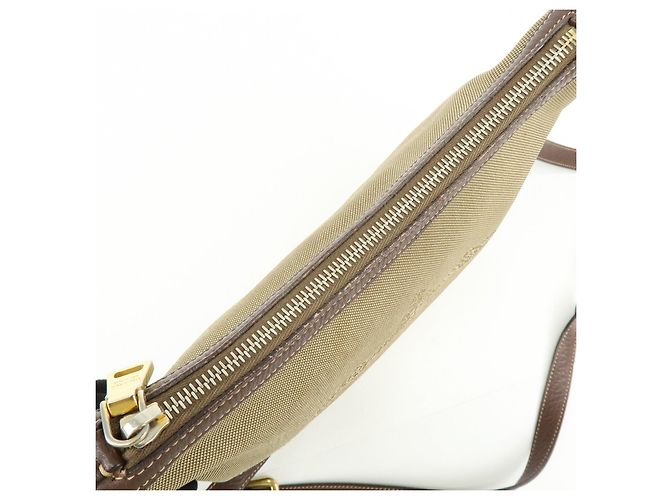 Borsa a tracolla e a spalla in pelle Jacquard con logo PRADA Marrone - vista 19