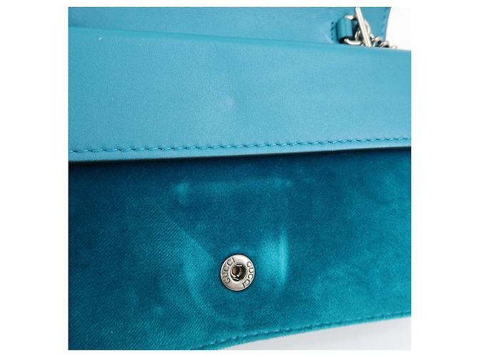 GUCCI Borsa Super Mini Dionysus in velluto con catena Verde 476432 - vista 18
