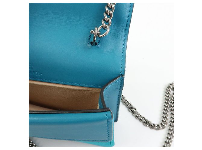 GUCCI Borsa Super Mini Dionysus in velluto con catena Verde 476432 - vista 19