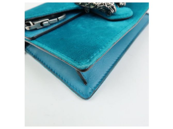 GUCCI Borsa Super Mini Dionysus in velluto con catena Verde 476432 - vista 8