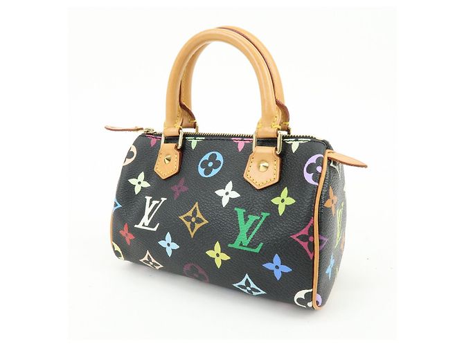Louis Vuitton Monogram Multicolor Mini Speedy Mini Bag Noir M92644 - vista 3