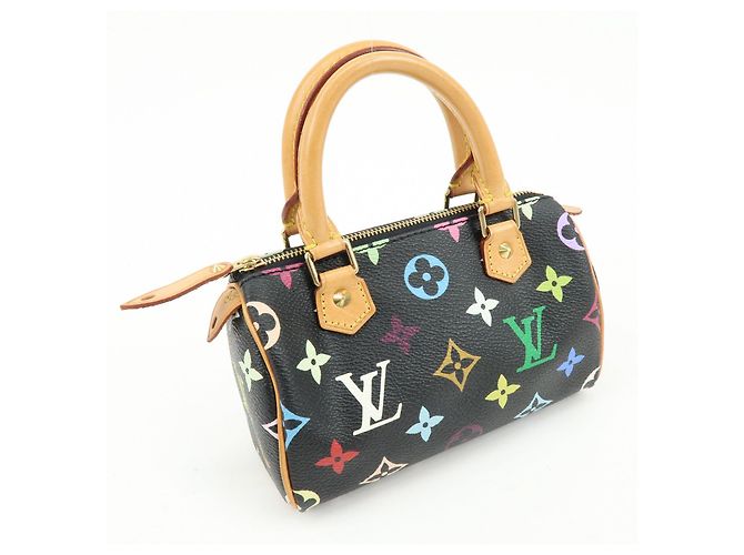 Louis Vuitton Monogram Multicolor Mini Speedy Mini Bag Noir M92644 - vista 4