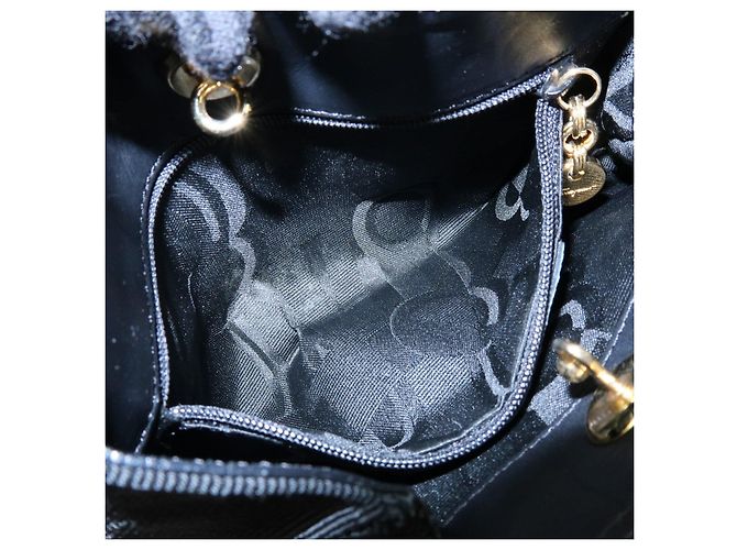 Salvatore Ferragamo Ferragamo Vara Canvas Leder Tiered Handtasche Pouch Schwarz - Ansicht 17