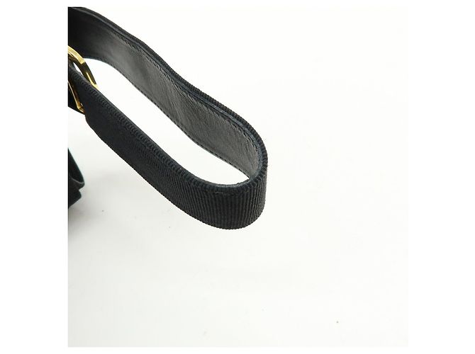 Salvatore Ferragamo Ferragamo Vara Canvas Leder Tiered Handtasche Pouch Schwarz - Ansicht 7