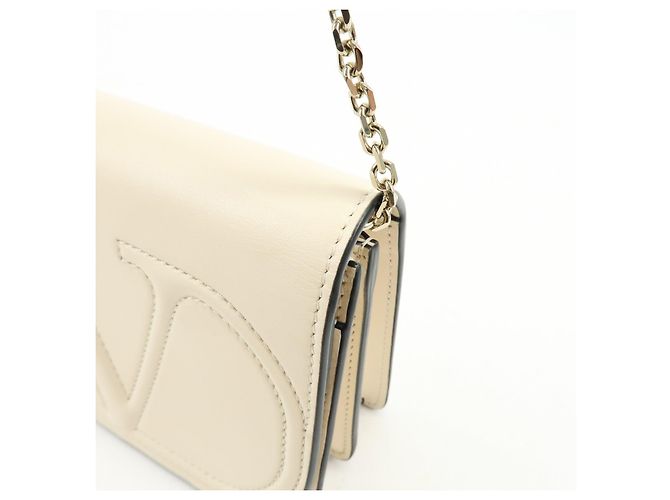Borsa a spalla e crossbody in pelle VALENTINO V Logo Ivory - vista 12