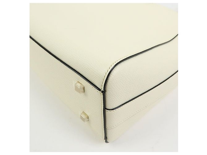 Borsa a tracolla e borsa a mano Valextra Brera in pelle di vitello White - vista 10