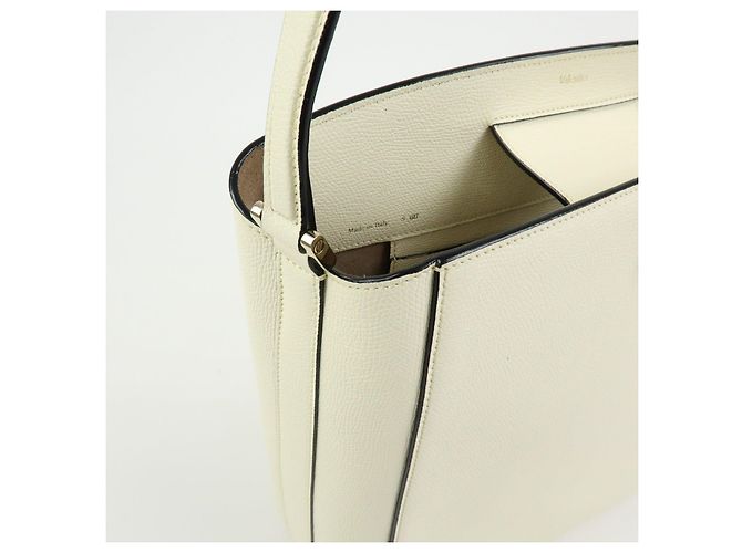 Borsa a tracolla e borsa a mano Valextra Brera in pelle di vitello White - vista 15