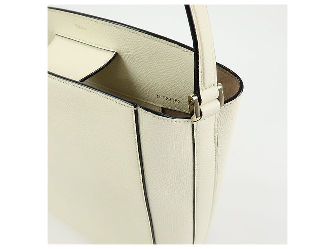 Borsa a tracolla e borsa a mano Valextra Brera in pelle di vitello White - vista 16