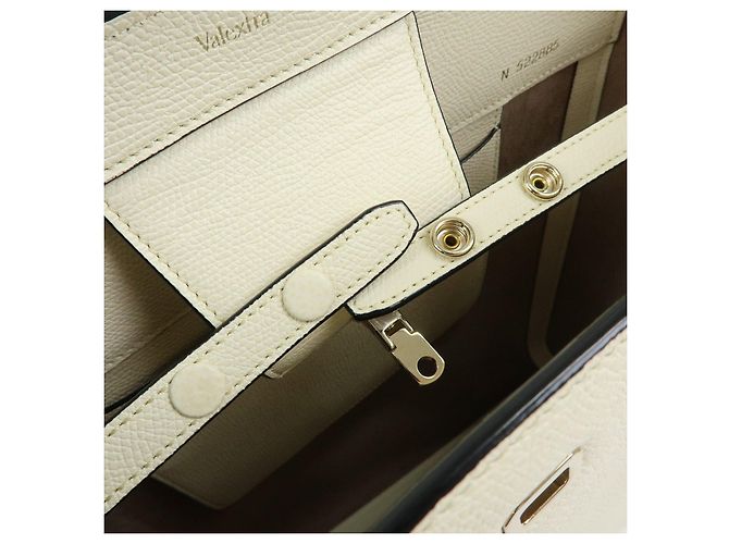 Borsa a tracolla e borsa a mano Valextra Brera in pelle di vitello White - vista 19