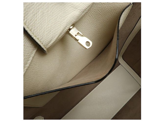Borsa a tracolla e borsa a mano Valextra Brera in pelle di vitello White - vista 21