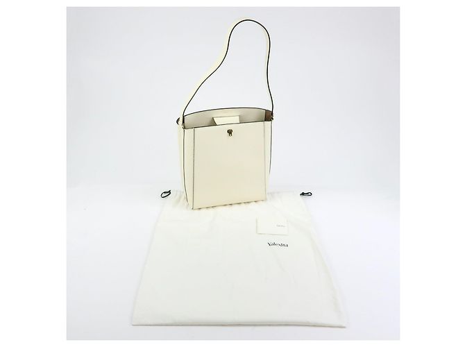 Borsa a tracolla e borsa a mano Valextra Brera in pelle di vitello White - vista 23