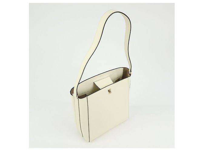 Borsa a tracolla e borsa a mano Valextra Brera in pelle di vitello White - vista 3