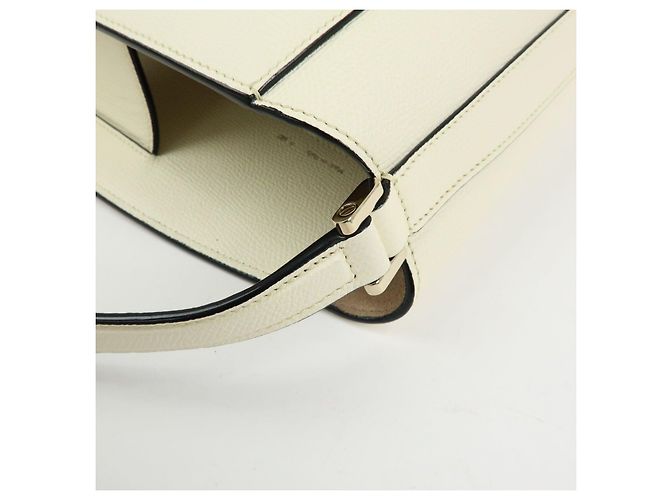 Borsa a tracolla e borsa a mano Valextra Brera in pelle di vitello White - vista 7
