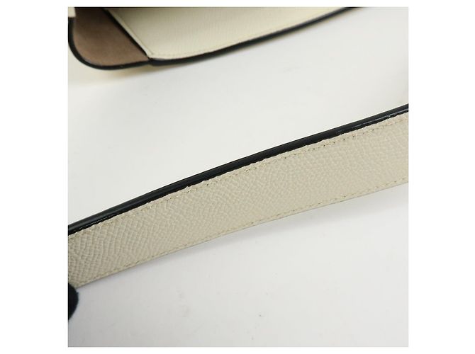 Borsa a tracolla e borsa a mano Valextra Brera in pelle di vitello White - vista 8
