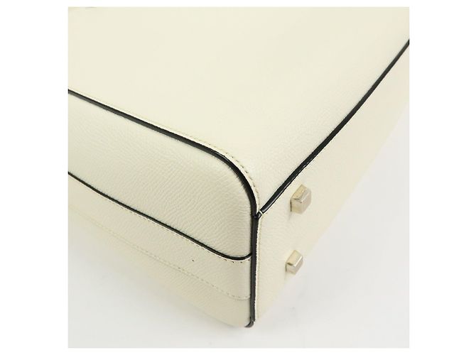 Borsa a tracolla e borsa a mano Valextra Brera in pelle di vitello White - vista 9